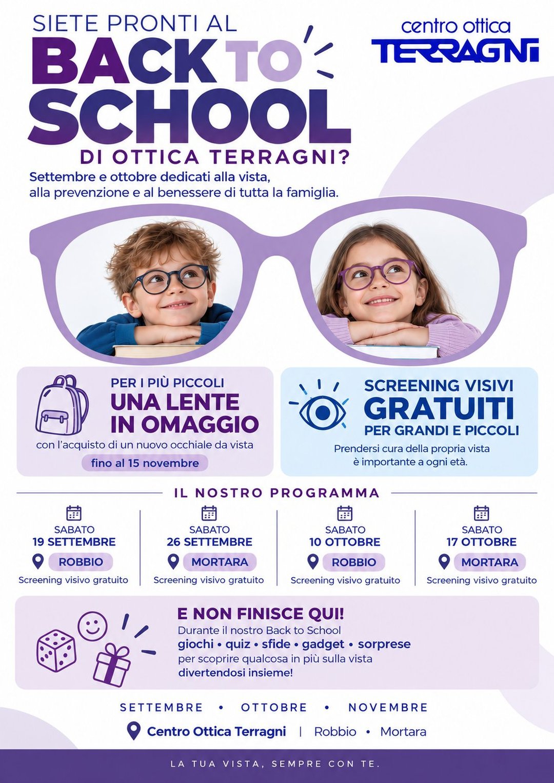 Evento Back to School a Robbio e Mortara